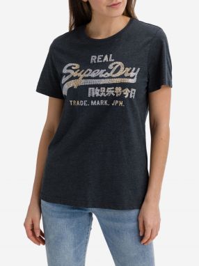 Tričká s krátkym rukávom pre ženy Superdry - modrá