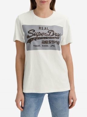 Tričká s krátkym rukávom pre ženy Superdry - biela