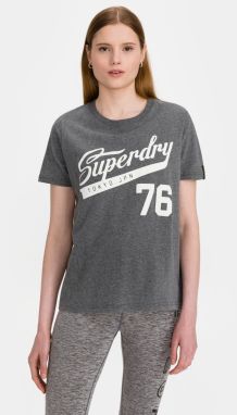 Tričká s krátkym rukávom pre ženy Superdry - sivá