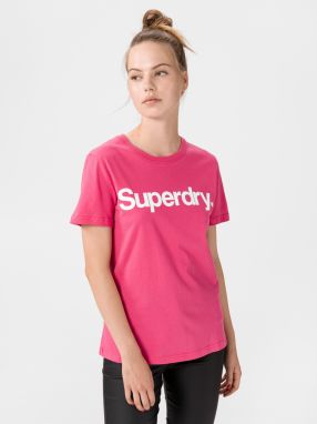 Tričká s krátkym rukávom pre ženy Superdry - ružová