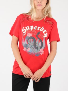Tričká s krátkym rukávom pre ženy Superdry - červená