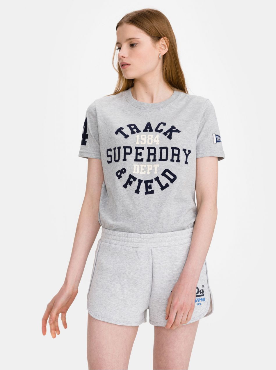 Tričká s krátkym rukávom pre ženy Superdry - sivá