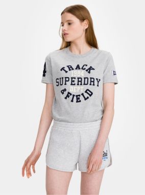 Tričká s krátkym rukávom pre ženy Superdry - sivá