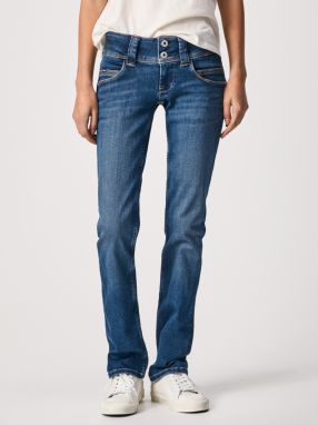 Tmavomodré dámskw slim fit rifle Pepe Jeans Venus