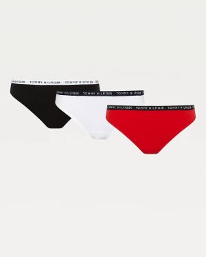 Nohavičky pre ženy Tommy Hilfiger - červená, biela, čierna