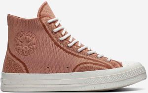 Hnedé unisex členkové tenisky Converse Renew Chuck 70 Knit