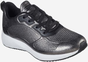 Šedé dámske metalické tenisky Skechers