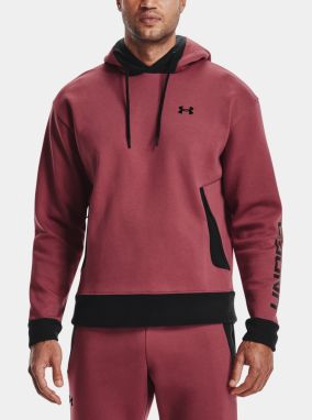 Under Armour vínové/bordové pánska mikina Recover Fleece Hoodie