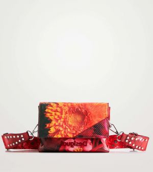 Červená dámska kvetinová crossbody kabelka Desigual Sunset Patch Rodas