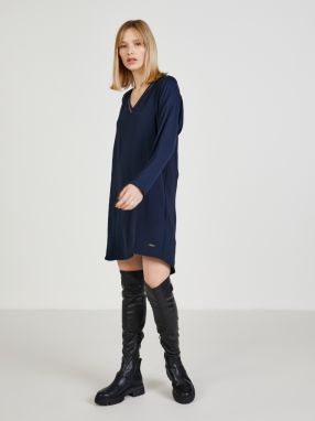 Tmavomodré šaty Pepe Jeans Leandra pre ženy