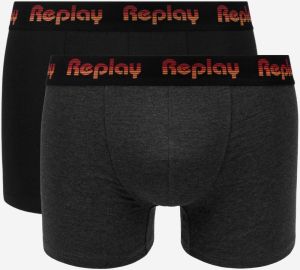 Boxerky Boxer Style 5 Jacquard Logo 2Pcs Box - Black/D G Mel/Red Replay