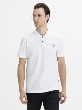 NAPAPIJRI biele pánske polo tričko Elbas 4