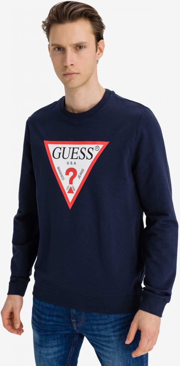 Guess modré pánska mikina Audley