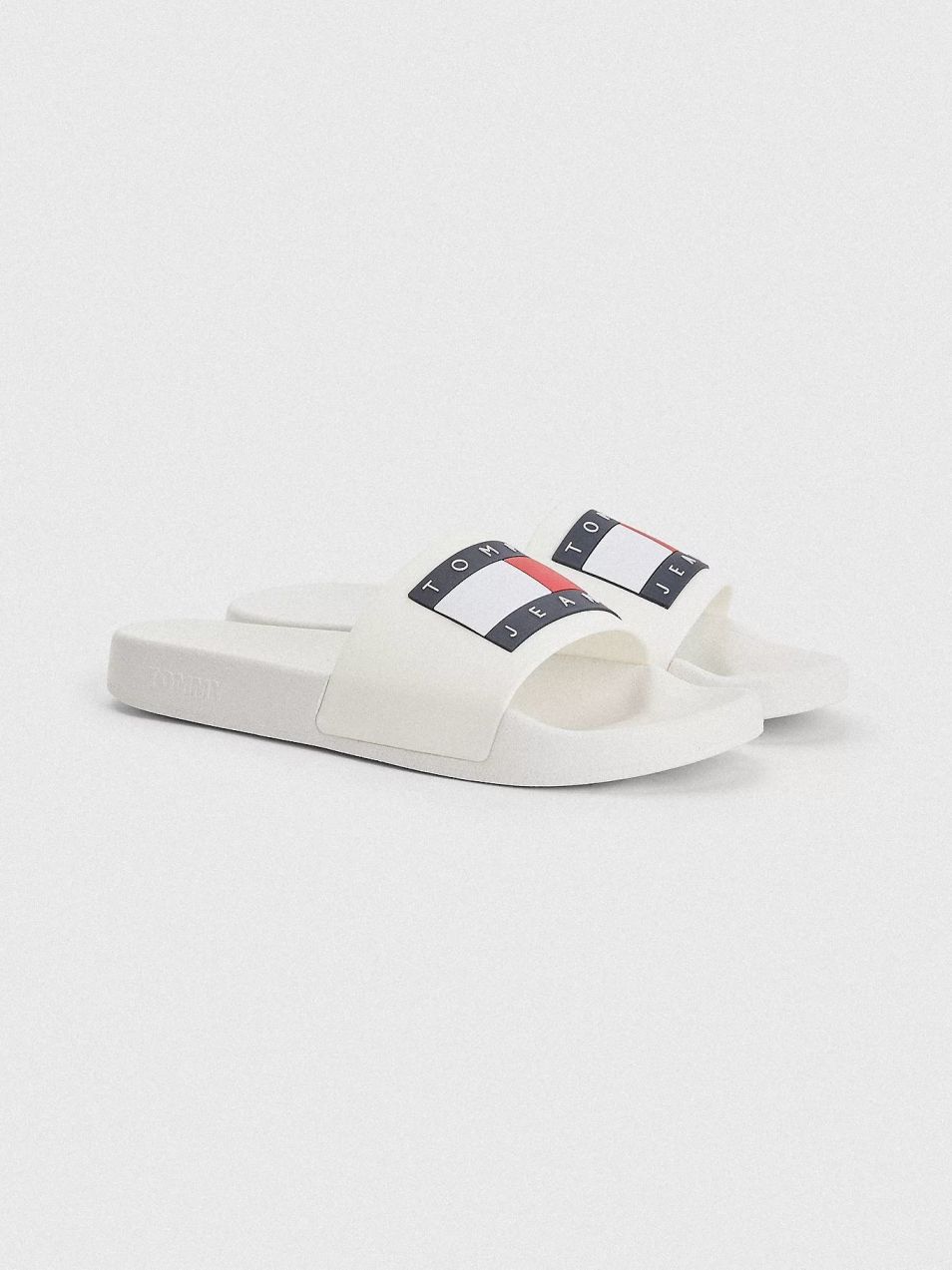 Biele dámske vzorované papuče Tommy Hilfiger