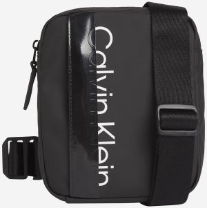 Čierna pánska crossbody taška Calvin Klein so vzorom