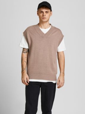 Hnedá vesta Jack & Jones Neo