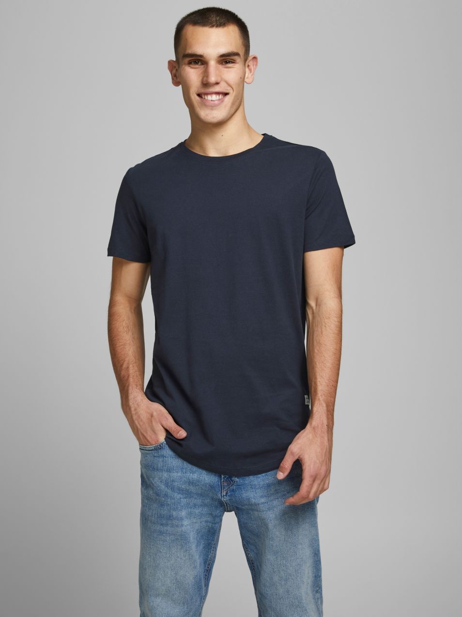 Tričká pre mužov Jack & Jones - tmavomodrá