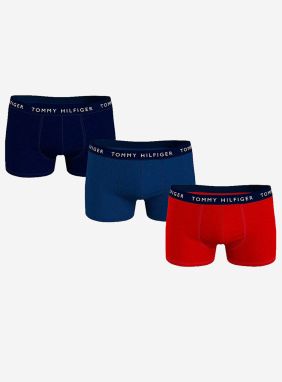Súprava troch pánskych boxeriek v červenej a modrej farbe Tommy Hilfiger