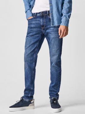 Modré pánske straight fit rifle Pepe Jeans Hatch