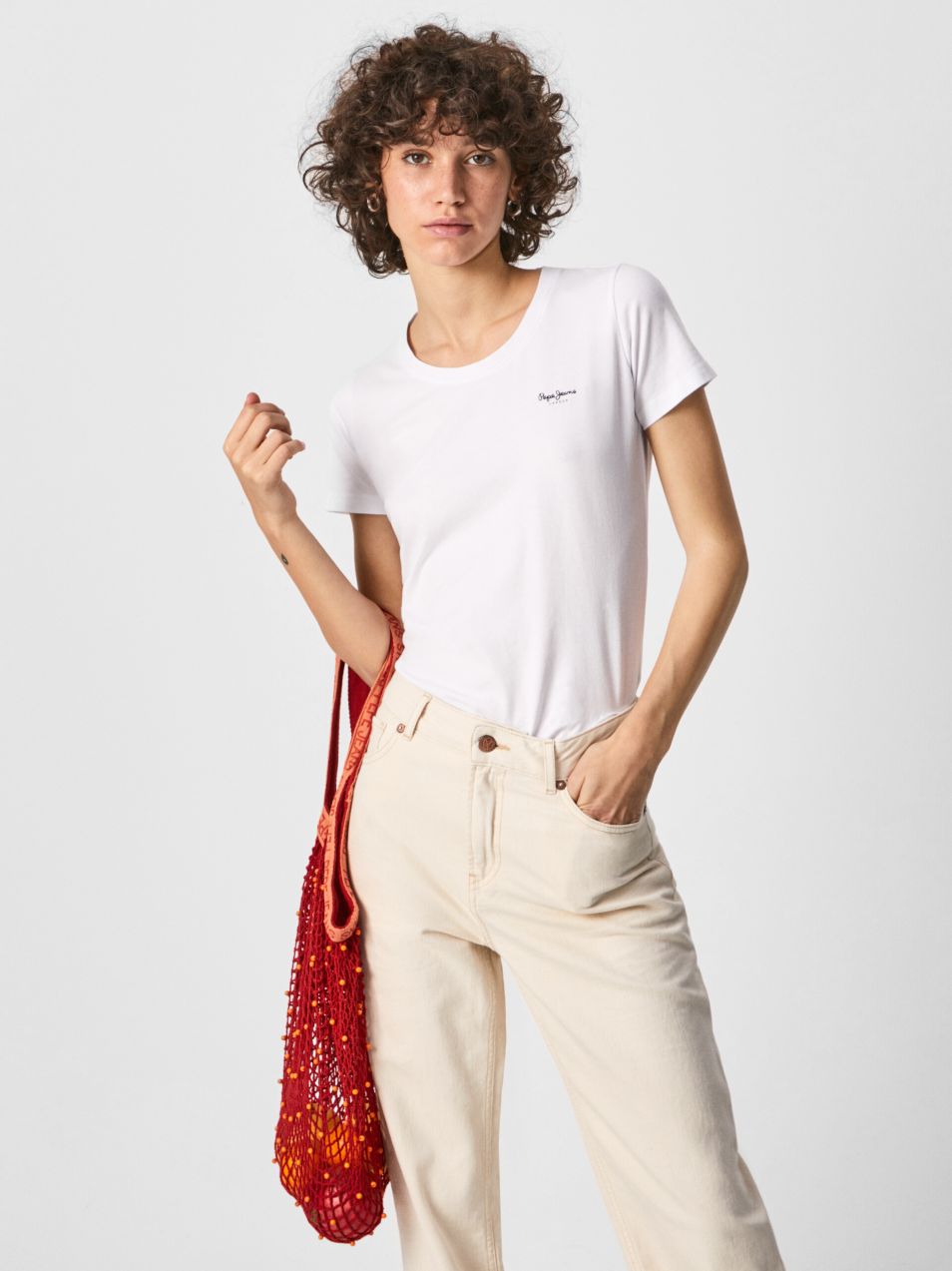 Biele dámske tričko Pepe Jeans Bellrose