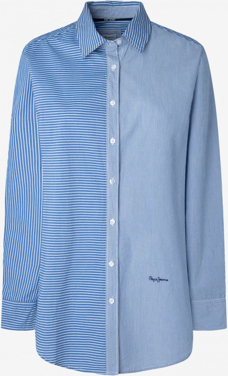 Modrá dámska pruhovaná košeľa Pepe Jeans Harper