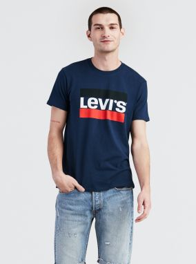 Tmavomodré pánske tričko s potlačou Levi's®