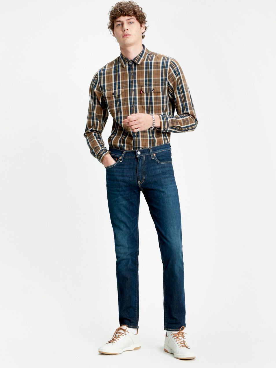 Tmavomodré pánske slim fit rifle Levi's®