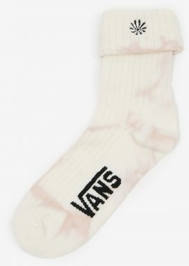 Bielo-ružové dámske vzorované ponožky VANS Divine Energy