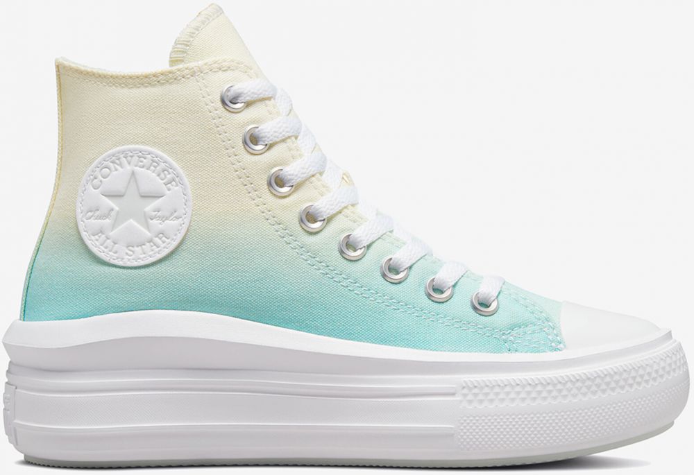 Modro-biele dámske členkové tenisky Converse na platforme