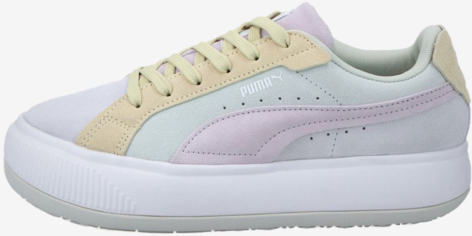 Žlto-biele dámske tenisky so semišovými detailmi Puma Suede Mayu