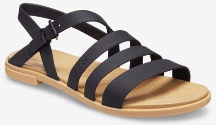 Crocs čierne pásikové sandále Crocs Tulum Sandal