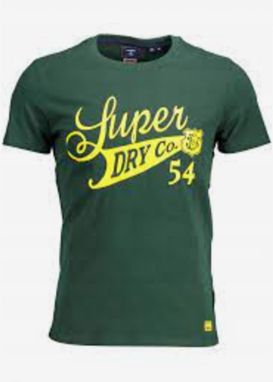 Tričká s krátkym rukávom pre mužov Superdry - tmavozelená