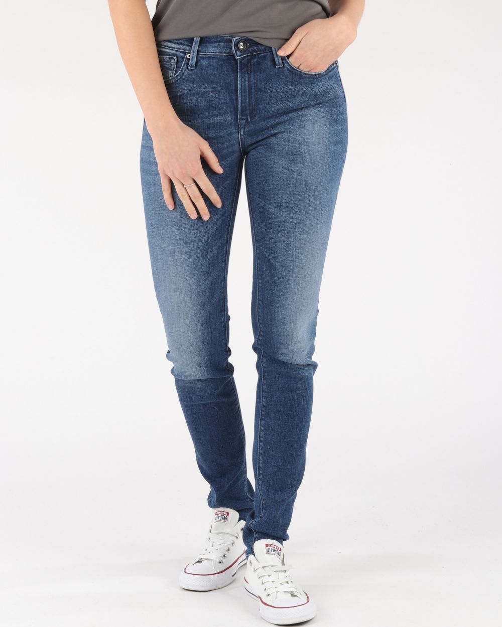 Skinny fit pre ženy Replay - modrá