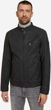 Čierna pánska koženková bunda Tom Tailor