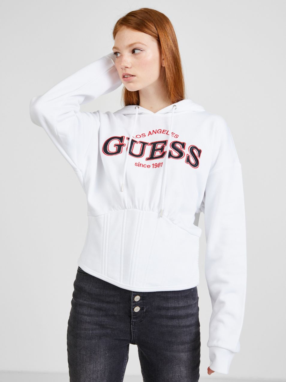 Mikiny pre ženy Guess - biela