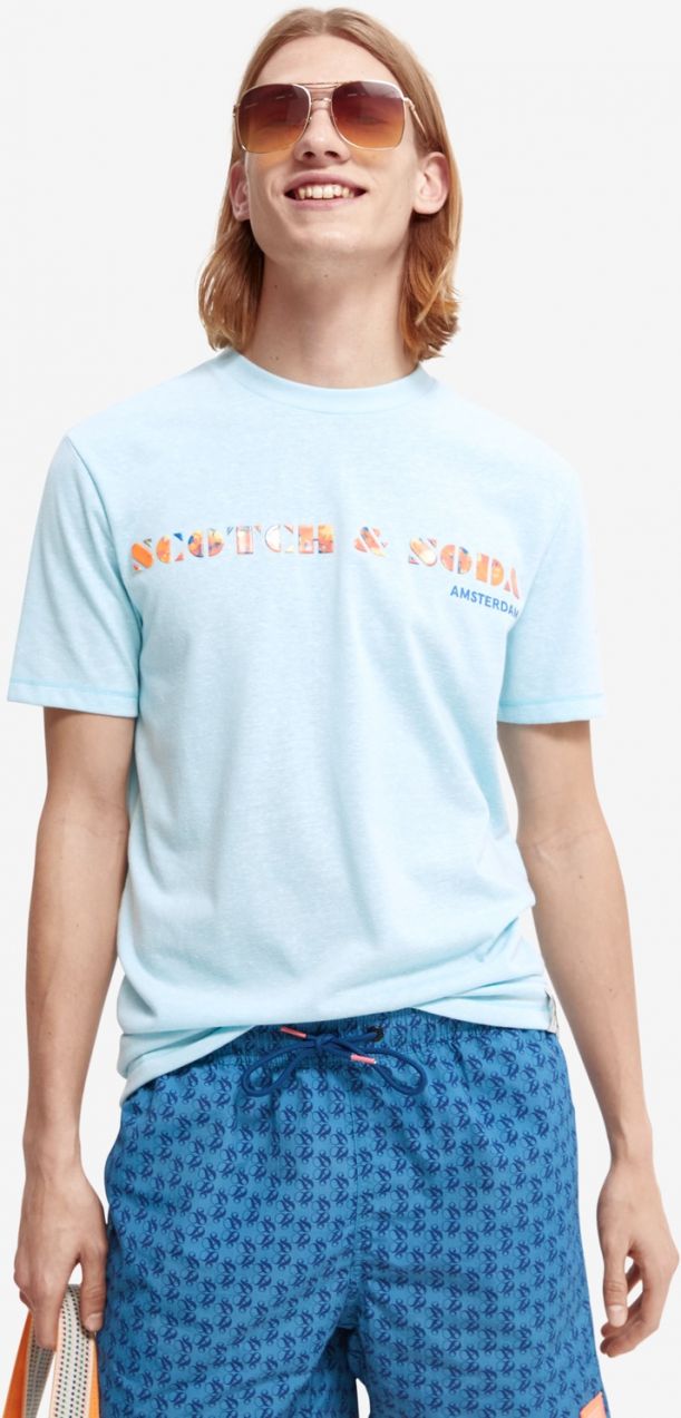 Svetlomodré pánske tričko Scotch & Soda