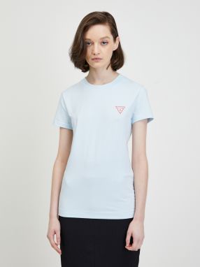 Tričká s krátkym rukávom pre ženy Guess - svetlomodrá
