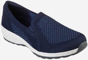 Tmavomodré dámske slip on tenisky Skechers