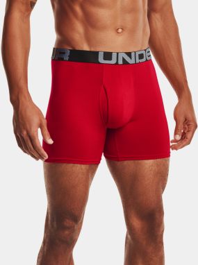 Boxerky Under Armour UA Charged Cotton 6in 3 Pack-RED