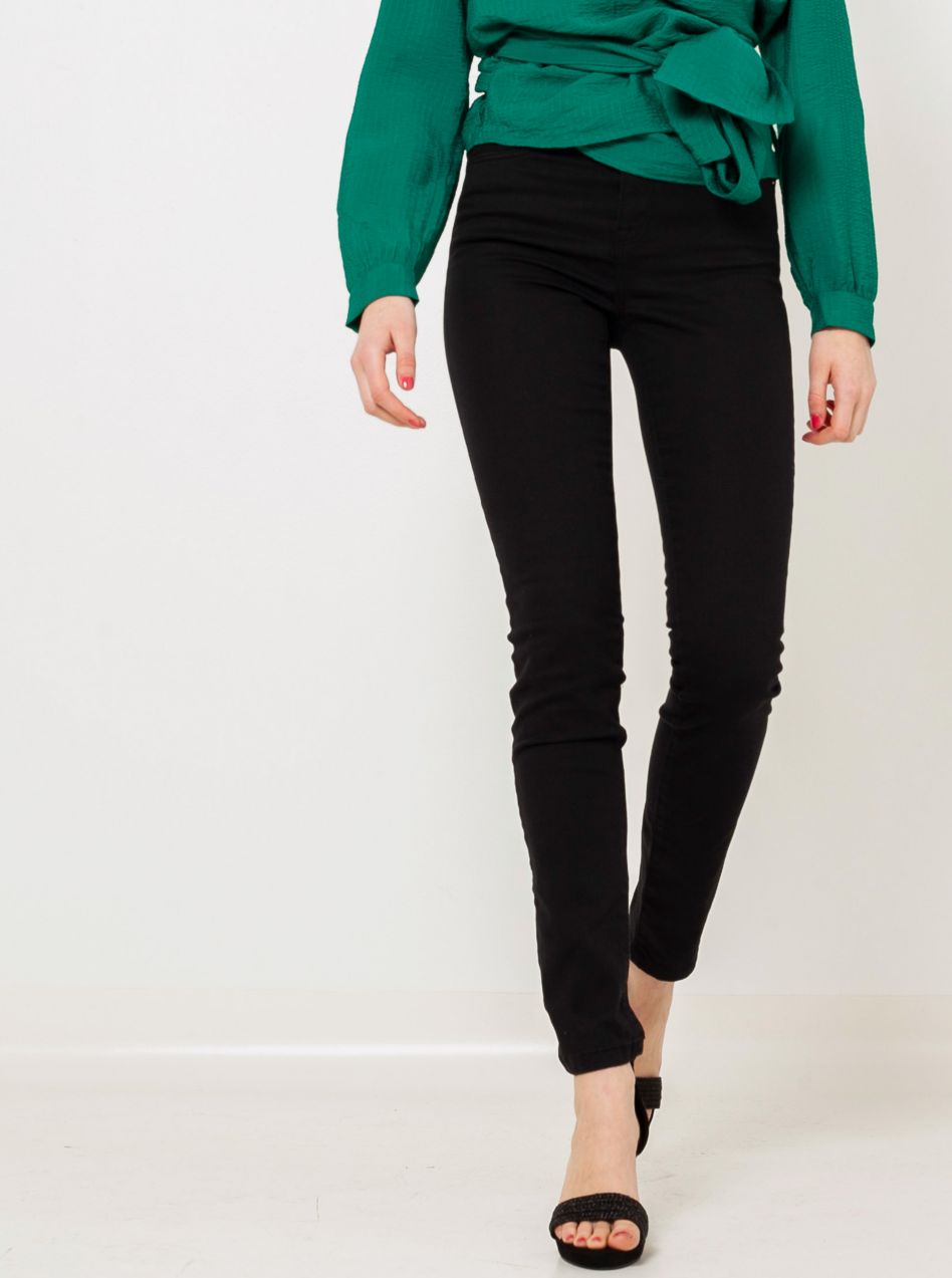 Čierne skinny fit nohavice CAMAIEU