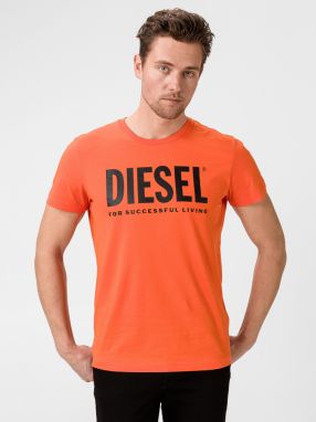 Tričká s krátkym rukávom pre mužov Diesel - oranžová