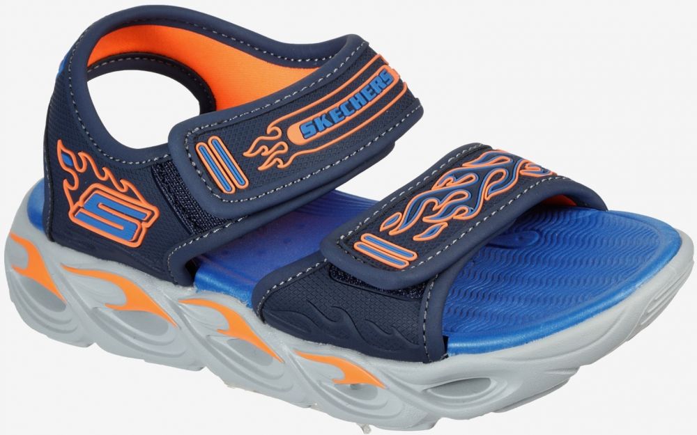 Tmavomodré chlapčenské sandále Skechers