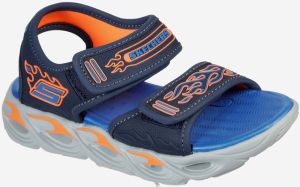 Tmavomodré chlapčenské sandále Skechers