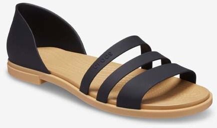 Crocs čierne sandále Crocs Tulum Open Flat