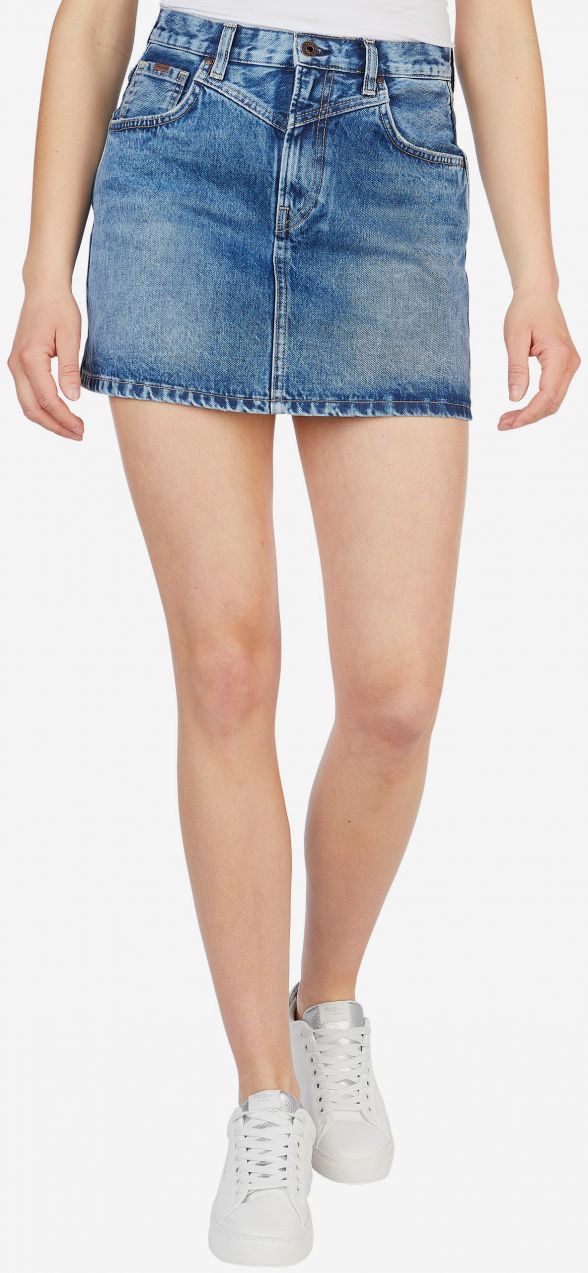 Modrá dámska rifľová sukňa Pepe Jeans Rachel