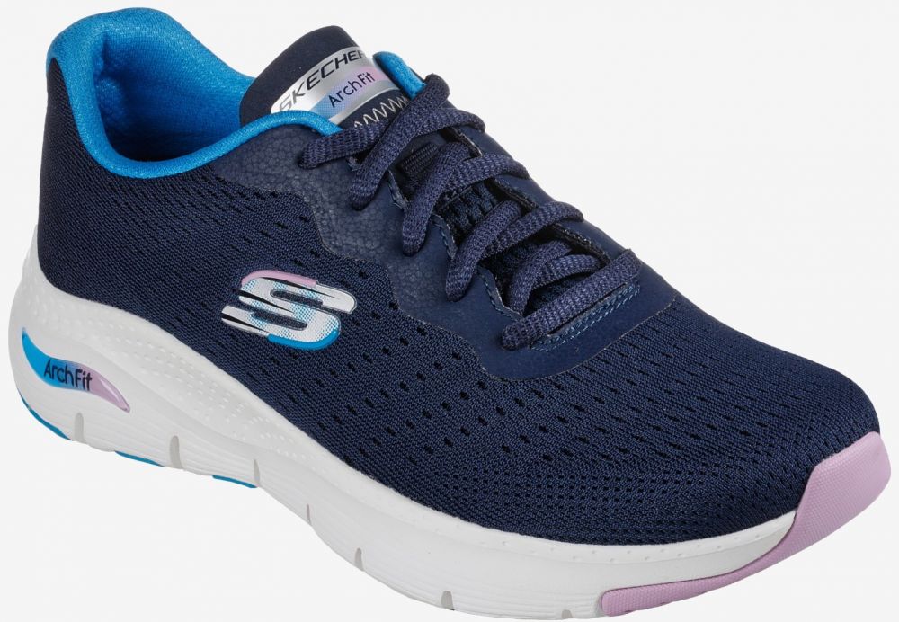 Tmavomodré dámske tenisky Skechers