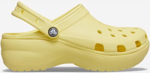 Žlté dámske šľapky na platforme Crocs Classic Platfrorm