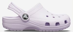 Svetlofialové dievčenské šľapky Crocs Classic