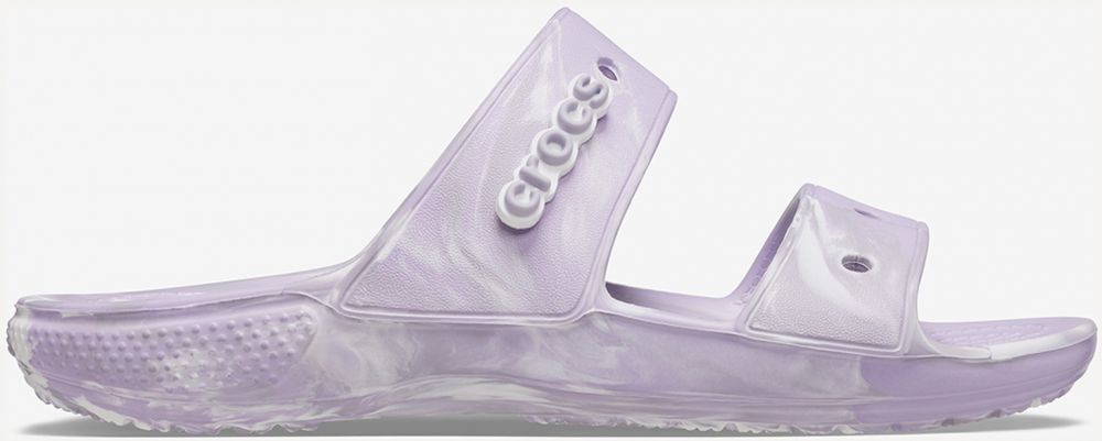 Svetlofialové dámske vzorované šľapky Crocs Classic