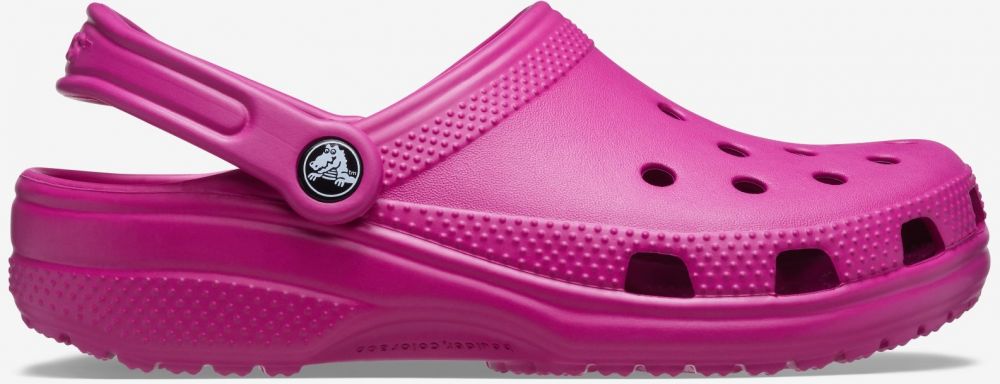 Tmavo ružové dámske šľapky Crocs Classic